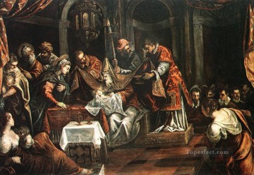 La circuncisión Renacimiento italiano Tintoretto Pinturas al óleo